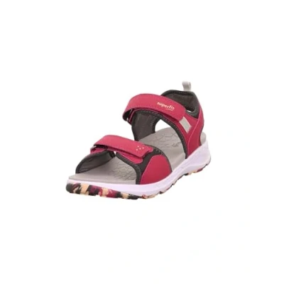 Image of Superfit Criss Cross Unisex Walking sandals for kids, Size: 8/8.5, Rot/orange Imitation leather/ textile