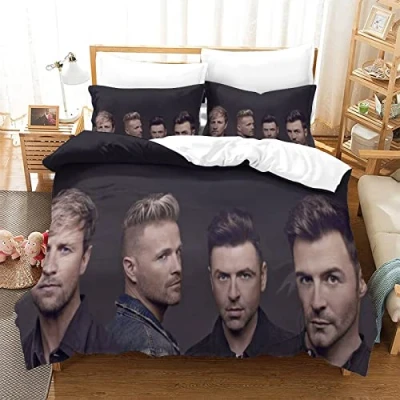 Image of Westlife Band Duvet Cover Set 3D With Pillowcase For Quilt Zipper Closure Soft Microfiber Bedding 3Pcs King（220x240cm）