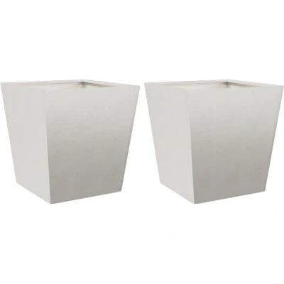 Image of vidaXL Garden Planters 40x40x40 cm 2 pcs Stainless Steel