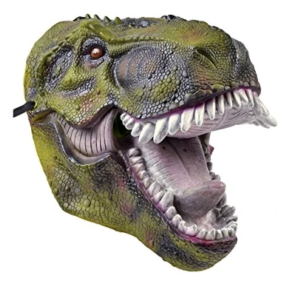 Image of Bristol Novelty BM506 Dinosaur PVC Adult Mask, Unisex, One Size