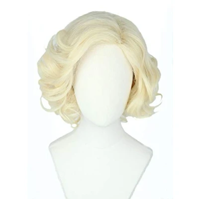 Image of Topcosplay Women&#039;s Wig 50s Short Curly Blonde Cosplay Fancy Dress Costume Wigs