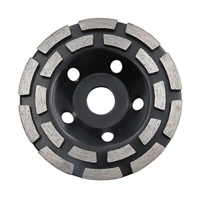 Image of NUZAMAS 5&quot; Double Row Diamond Cup Grinding Wheel 125mm Discs for Concrete and Paint, Epoxy, Mastic, Coating Removal