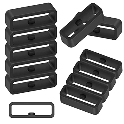 Image of Molain 12Pcs Rubber Replacement Watch Band Strap Loops, Silicone Holder, Keeper, Smartwatch Retainer Loop, Fastener Rings (4x18mm + 4x20mm 4x22mm)