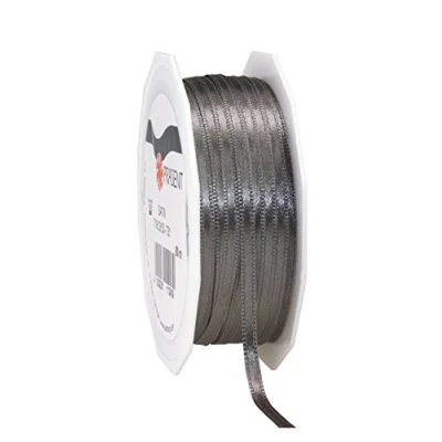 Image of C.E. Pattberg SATIN slate (grey) gift ribbon, 55 yards for Wrapping Gifts, 0.12 inches width, Ribbon Decorating &amp; Crafting, Decorative every occasion