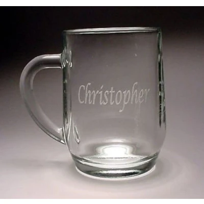 Image of County Engraving Personalised Glass Tankard (Half Pint)