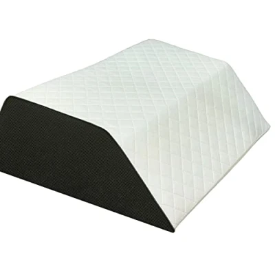 Image of Bluemoon Bedding Leg Elevation Pillow For Sleeping Post Surgery Bed Rest Foam Wedge Pillows &amp; Knee, Helps uce Foot, Hip Lower Back Pain,Includes Removable Cover (Black and White)