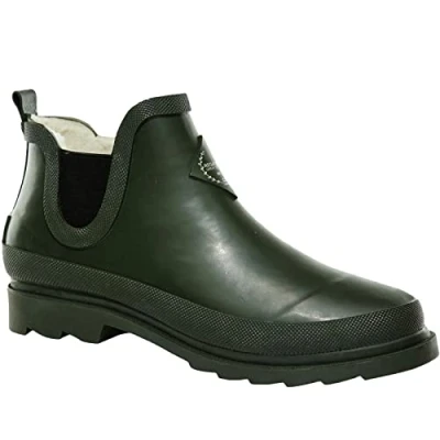 Image of Regatta Womens Harper Cosy Ankle Wellies Boots Thyme Green 4 UK