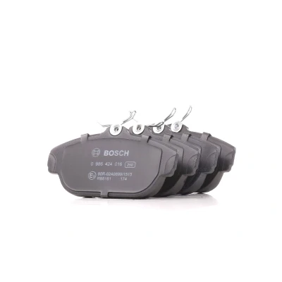 Image of 271349, 2713493, 271737, 2717379, 271979 Brake pad set BOSCH 0 986 424 016 Low Metallic with anti squeak plate VOLVO: S90, 940 I Estate, II Estate
