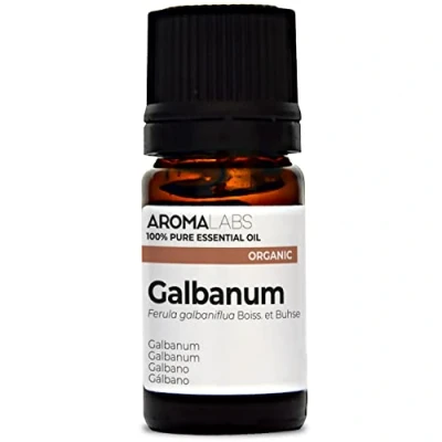 Image of BIO Galbanum Essential Oil 5mL 100% Pure, Natural, Chemotyped and AB/Cosmos Certified AROMA LABS (French Brand)