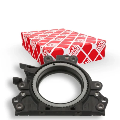 Image of 04E103170AS1, 04E103170B, 04E103170BS1 Crankshaft Seal FEBI BILSTEIN 46458 with flange transmission sided VOLKSWAGEN: Passat B8 Variant, Golf 7