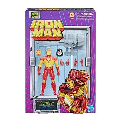Image of Hasbro Marvel Legends Series Retro Iron Man 6 inch Action Figure