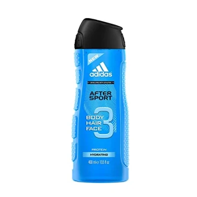Image of 3 x 400ml Adidas in 1 (Body Hair Face) Shower Gel Sport Energy