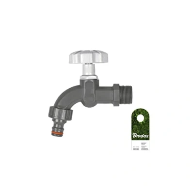 Image of 3/4&quot; x BSP Plastic Outdoor Garden Watering Tap Valve with Hose Connector
