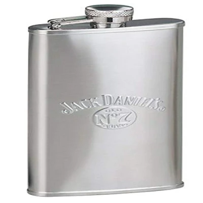 Image of Jack Daniels Licensed Barware Swing and Bug Flask, 5 oz, Silver