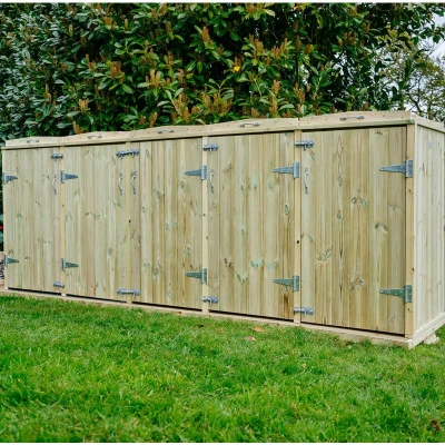 Image of The Garden Village Shireburn Quintet Wheelie Bin Store 240/240/240/140/140L
