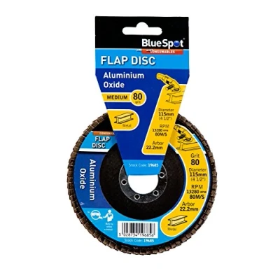 Image of Blue Spot Tools 19685 80 Grit Individual Aluminium Flap Disc, Brown