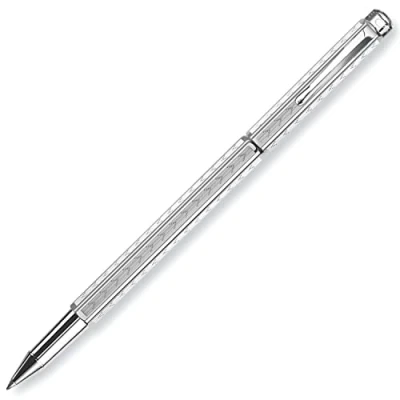 Image of Caran d&#039;Ache Chevron Roller Pen Rhodium