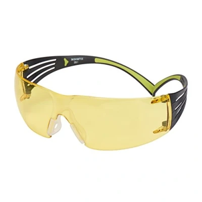 Image of 3M SecureFit Safety Glasses, Anti Scratch / Fog, Amber Lens, SF403AS/AF EU