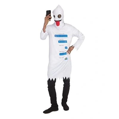Image of Bristol Novelty AF175 Ghosted Costume Standard, Adult, White