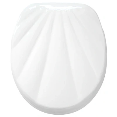 Image of Sanilo Soft Close Toilet Seat, Stable Hinges, Easy to Mount, Wooden Seat White Shell