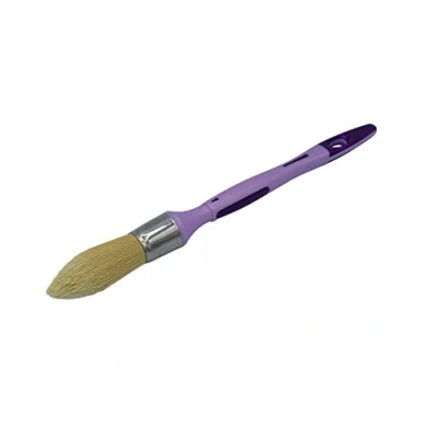 Image of SAVY Round Brush to Repaint Ergonomic Bi Material Handle, No Shedding, All Paint Types n2 ø 21 mm, Purple
