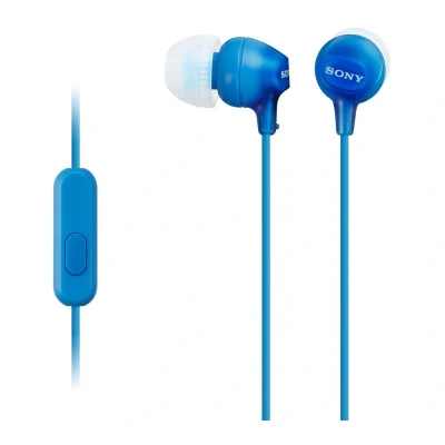 Image of SONY EX15APLI Headphones Blue, Blue