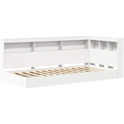 Image of vidaXL Bookcase Bed White 75x190 cm Engineered Wood