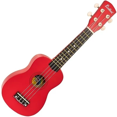 Image of Laka Rainbow Series Soprano Ukulele &amp; Carry Bag Red
