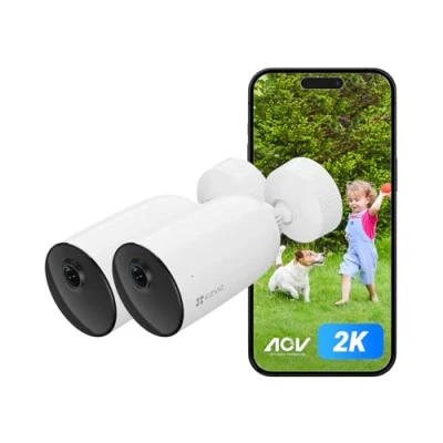 Image of EZVIZ Battery Camera Wireless Outdoor Color Night Vision, CCTV Solar 2K, cameras home security, AI Human/Vehicle Detection, Two Way Audio, AOV Mode 24/7, IP65, Alexa Google (CB3 AOV)