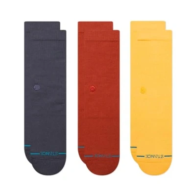 Image of Stance ICON Unisex 3 PACK Socks, Size: 5.5 7.5, Navy