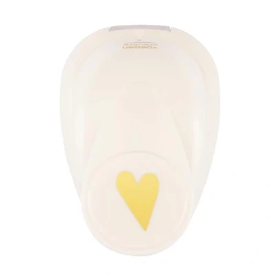 Image of Vaessen Creative Craft Paper Punch Heart 1 x 1,5 cm Circle Cutter for Crafting and Card Making, White/Pink