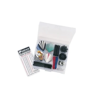 Image of Unicorn Mens Maestro Dart Flights, Black/White/Blue/Red/Green/Silver