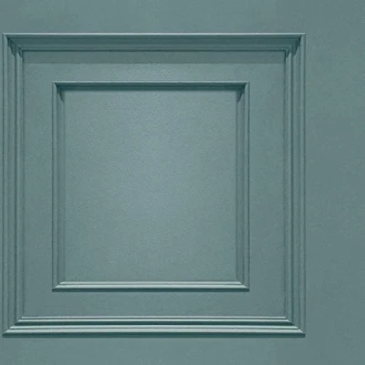 Image of Oliana Wood Panel Effect Wallpaper Teal