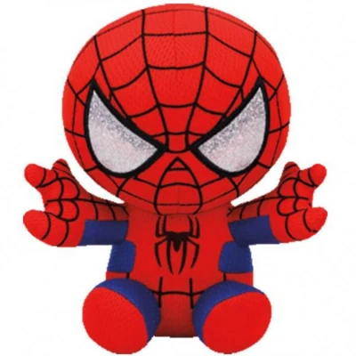 Image of TY Marvel Avengers Spiderman Regular, Licensed Squishy Beanie Baby Soft Plush Toys, Collectible Cuddly Stuffed Teddy