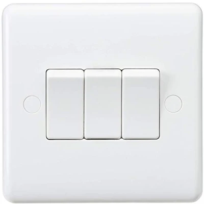 Image of KnightsBridge Curved Edge 10AX 3G 2 Way Switch