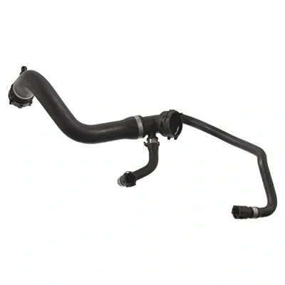 Image of 11531439120, 11537500746 Radiator Hose FEBI BILSTEIN 44443 Upper Left EPDM (ethylene propylene diene Monomer (M class) rubber) with quick couplers