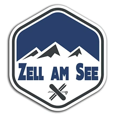 Image of 2 x 10cm Zell Am See Peaks Vinyl Stickers Travel Sticker Laptop Luggage #23850 (10cm Tall)