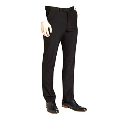 Image of Smart Classic Men&#039;s Trousers SF (26R [26W / 31L], Black) …