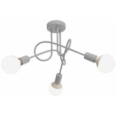 Image of Oxford Multi Arm Semi Flush Ceiling Light Grey 50cm