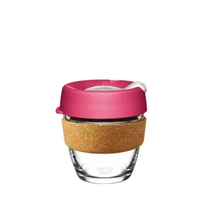 Image of KeepCup Brew Cork Ace Reusable Coffee Cup Tempered Glass and Recovered Tennis Ball Band, S 8oz/227ml Match