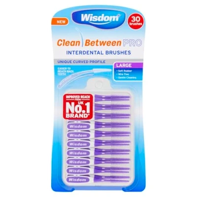 Image of Wisdom Clean Between Pro Interdental Brushes Large Purple