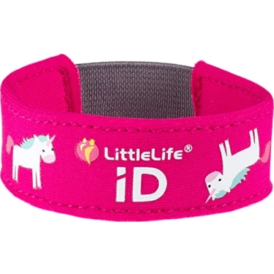Image of LittleLife Safety Wristband, Kids iD Bracelet With Cards For Emergency Contact Or Medical Information Unicorn