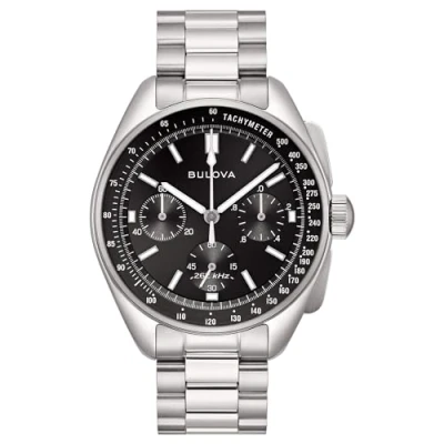 Image of Bulova Lunar Pilot steel black dial 96A299 men&#039;s watch