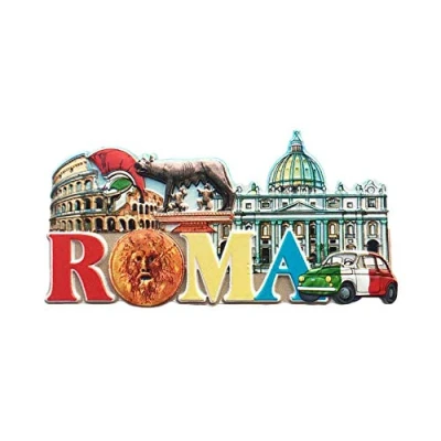 Image of 3D Roma Rome Italy Refrigerator Fridge Magnet Tourist Souvenirs Handmade Resin Craft Magnetic Stickers Home Kitchen Decoration Travel Gift