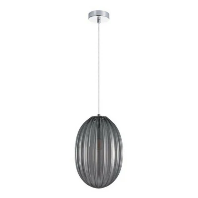 Image of Glyka Ceiling Pendant Light 1x E14 Glass Smoke Grey