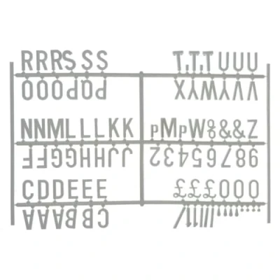 Image of &quot;3/4&quot; Letter Set (540 characters) White&quot;