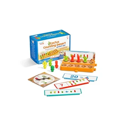 Image of Learning Resources Cactus Counting Desert Activity Set, Early Years Classroom maths Build Number Sense, 67 Pieces, Ages 3+