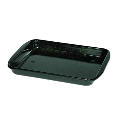 Image of Riess, 0401 022, Frying pan Low 33/42, Classic Back UND BRATFORM, Height 4.5 cm, Enamel, Black, 41.6 x 32.8 7 Induction