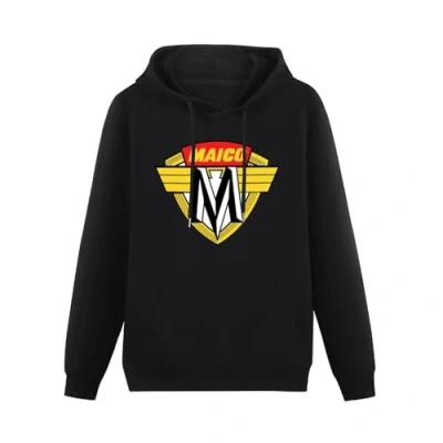 Image of ExbeRt Maico Motorcycles Logo Mens Long Sleeve Hoody With Pocket Sweatershirt, Hoodie Size XXL Black