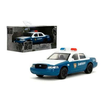 Image of The Walking Dead 1:32 Rick Grimes Ford Crown Victoria Die Cast Car, Toys for Teens and Adults